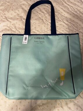 Clinique and Kate Spade Mint Green Tote Bag